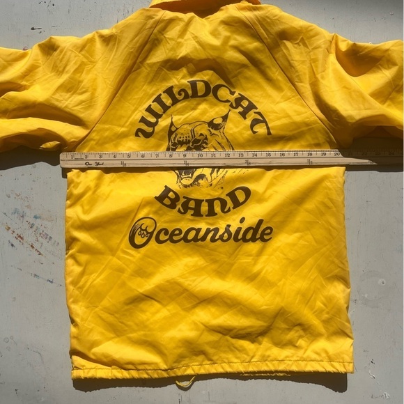 Men's Vintage El Camino Band Windbreaker Yellow Spell-Out S Oceanside 80s USA - Picture 12 of 15